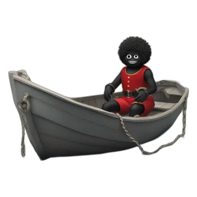 golliwog shackled to boat sticker