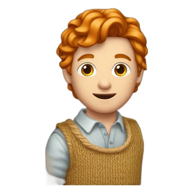 Un jeune homme roux habillée avec une marinière en maille sticker