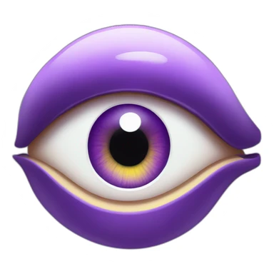 majestic godly violet iris eyeball with eyelid sticker