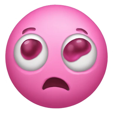 An orb of pink slime. Ball, sphere, goo sticker