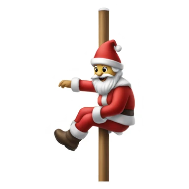 Santa Claus on the pole  sticker