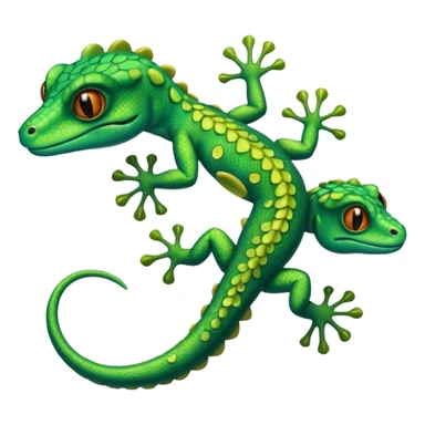 A gekco with ten heads sticker