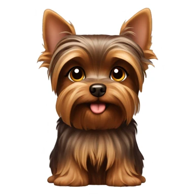 Yorkshire Terrier chocolate color with floppy ears sticker