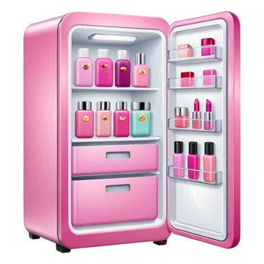 pink cosmtics fridge  sticker
