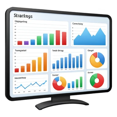 business strategy bord white sticker