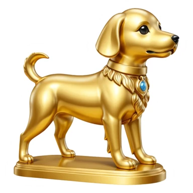golden dog statuse sticker