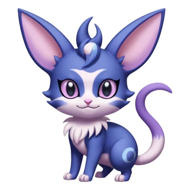  Fey Toony Meowstic-Espeon-Skitty-Delcatty-Sprigatito-Purrloin-fusion-hybrid sticker