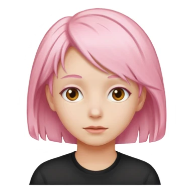 Beige full doy hourse with soft pink hair sticker