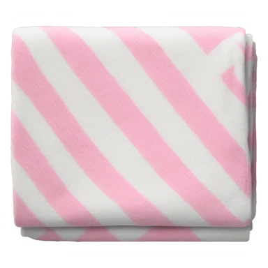 Plad white and pink blanket folded  sticker
