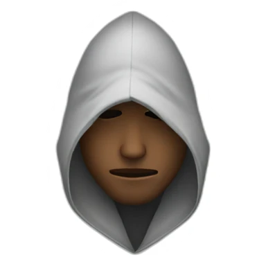 Man with a hood covering his face sticker