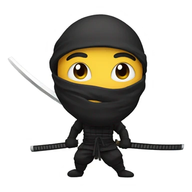 ninja with katana sticker