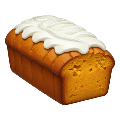 Pumpkin loaf with white icing  sticker