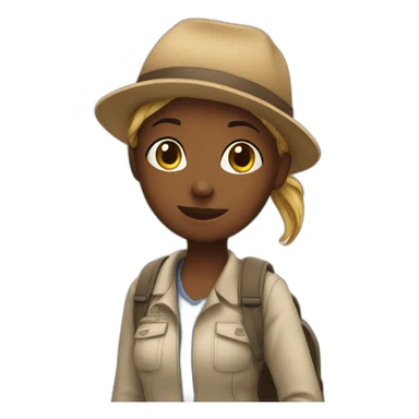 Girl travelling sticker