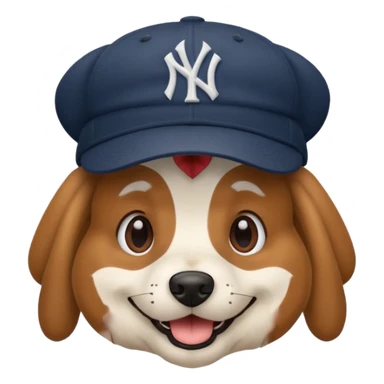 dog with yankee hat sticker