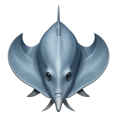 stingray with long stinger viewed from above sticker