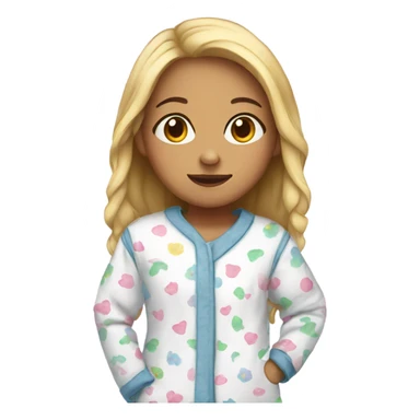 girl in pajamas  sticker