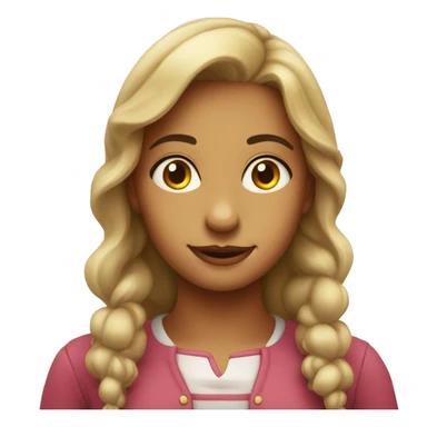 fair girl giving sly smirk sticker