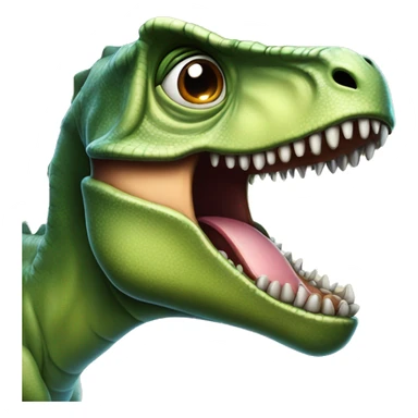 Dinosaurus met bril lachend met volledig lijf  sticker
