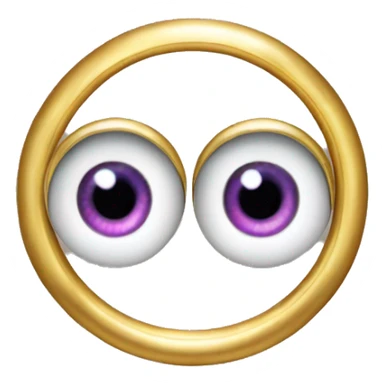 thin gold ring studded with eyeballs sticker