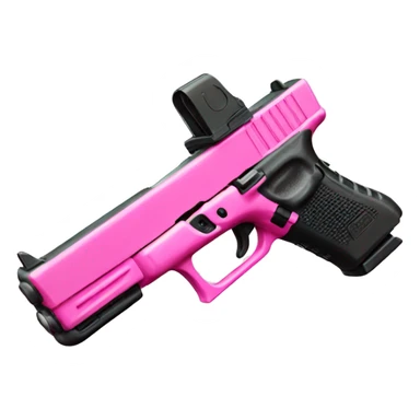 pink glock with a bow  sticker