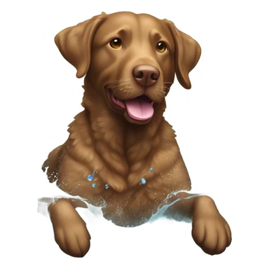 Chesapeake bay retriever swimming  sticker