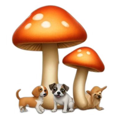 Shroom and dogs sticker