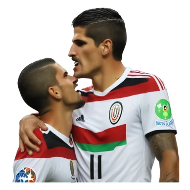 Mario Gomez Kissinf Quaresma sticker