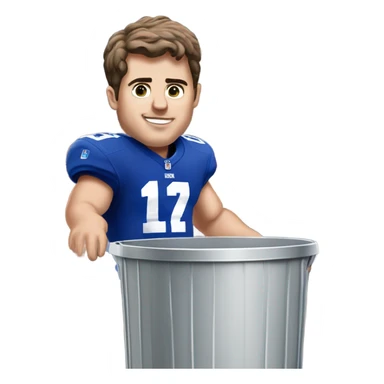 Make Daniel jones on the NY Giants but he’s a trash can sticker