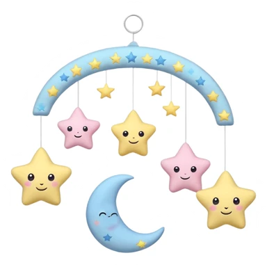 baby Hanging mobile with stars and moon sticker