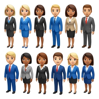 isometric people dressed as realtors sticker