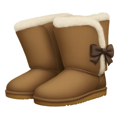 Uggs with brown bows  sticker