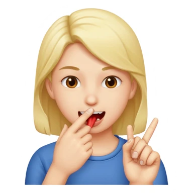 Persona mordiendo su dedo coquetamente  sticker