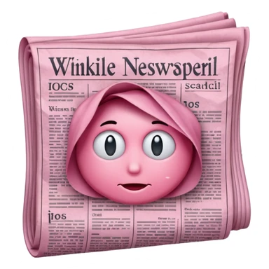 pink newspaper sticker
