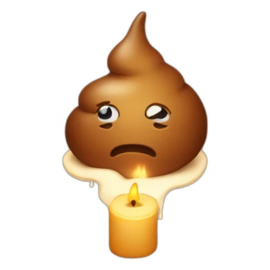 poop with a candle on it sticker