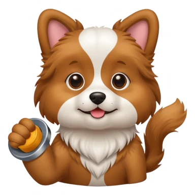 Dog Wiht a holder sticker