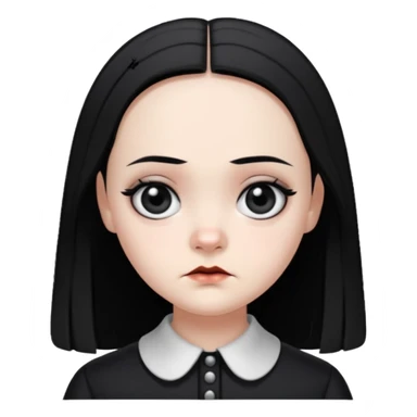 wednesday addams face sticker
