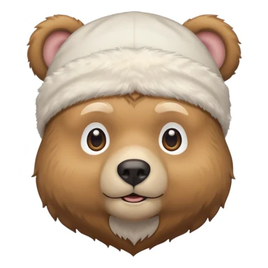 Сделай лицо медведя в белой дюраге sticker