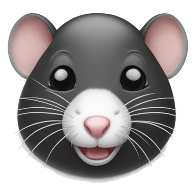 Black and white rat sticker