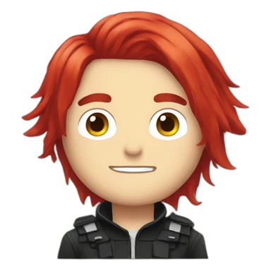 Gerard way with red hair sticker