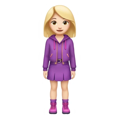 girl emoji , style , ugly outfit, full body sticker