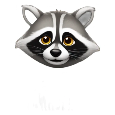 Racoon watching movies sticker