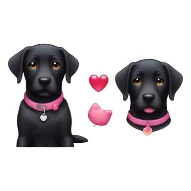 Black lab and hello kitty sticker