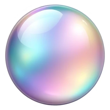 Sparkly glossy Pastel iridescent glass crystal glass orb sticker