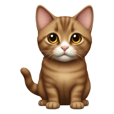 Brown munchkin cat standing sticker