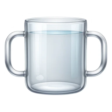  transparent glass mug realistic sticker