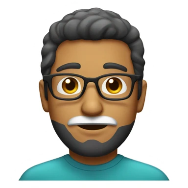 mexican man who wears glasses and has  a 2 days beard sticker