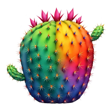 rainbow cactus  sticker