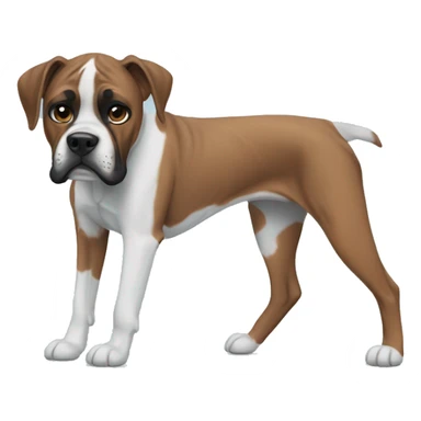 Blue color Boxer and Pitt Mix dog sticker