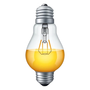 Lightbulb with glass  sticker