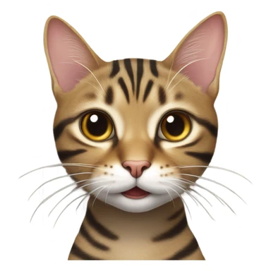 Tabby cat meowing loudly at door sticker